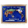 Карта мира мраморая крошка 86х66 см