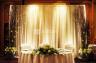 Украшение зала на свадьбу, оформление стола молодоженов, драпировка фона, арка из цветов