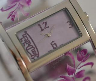 VON DUTCH 'BANG' PURPLE ROSES WATCH Swiss made